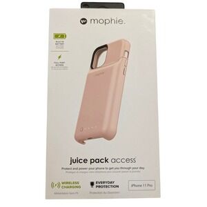 N6.N Mophie Juice Pack‎ Access Protective Battery Case for iPhone 11 Pro - Pink